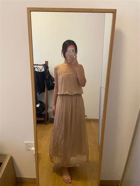 Silk Dress Nude Women S Fashion Dresses Sets Dresses On Carousell