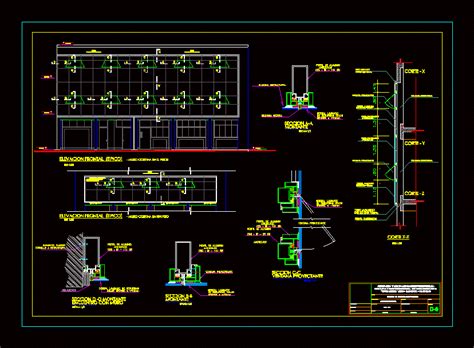 Muro Cortina En Dwg Kb Librer A Cad