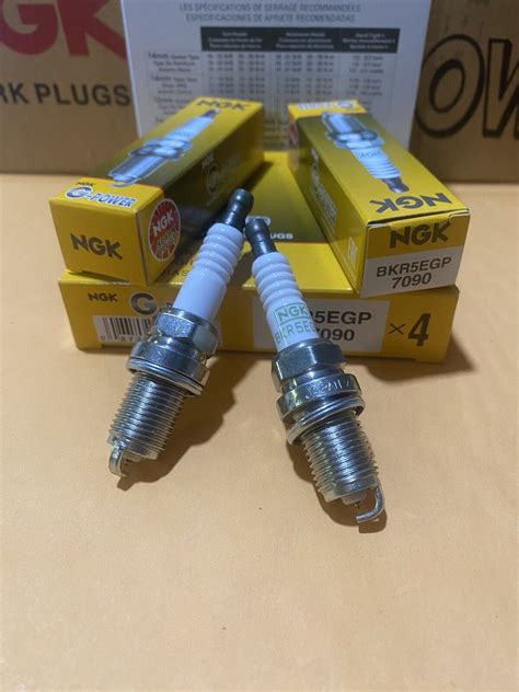 Pcs Ngk Bkr Egp G Power Premium Platinum Spark Plugs Ebay