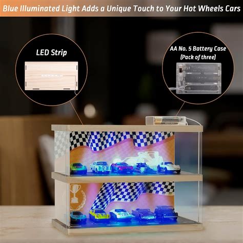 164 Hot Wheels Vitrina de acrílico de 2 niveles Modelo de estacionamiento Hot Wheels