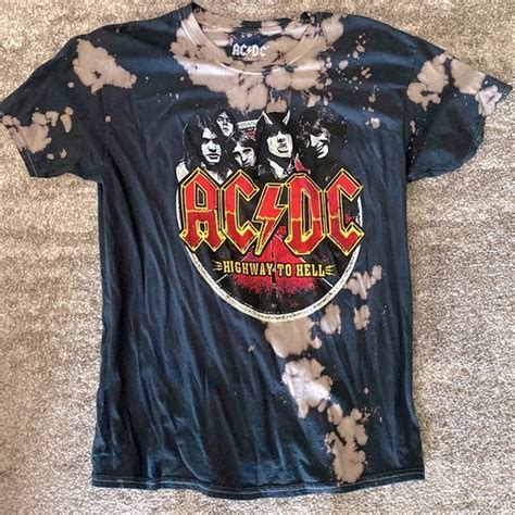 Urban Outfitters Tops Vintage Acdc Highway To Hell Bleach Splatter