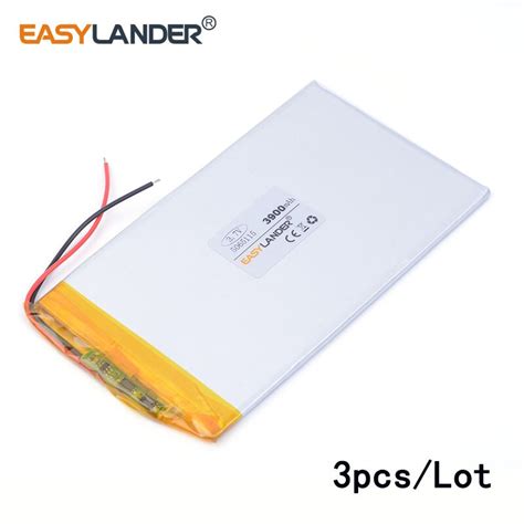 3pcs Lot 3 7v 5065115 3900mah Lithium Li Ion Polymer Rechargeable