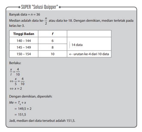 Contoh Soal Median Data Tunggal Tabel 57 Koleksi Gambar