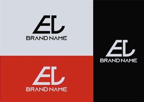 Moderne Monogramm Anfangsbuchstaben El Logo Designvorlage Premium Vektor