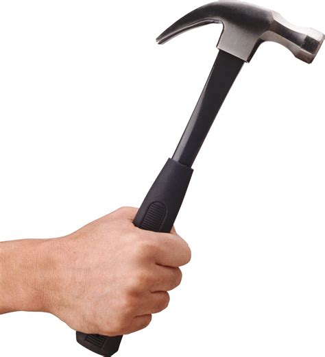 Hammer in hand PNG image