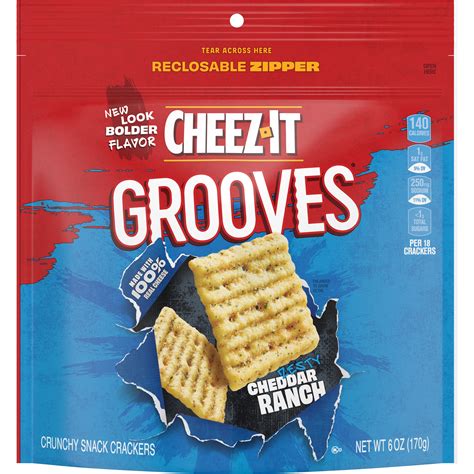 Cheez It® Grooves® Zesty Cheddar Ranch Crackers Smartlabel™