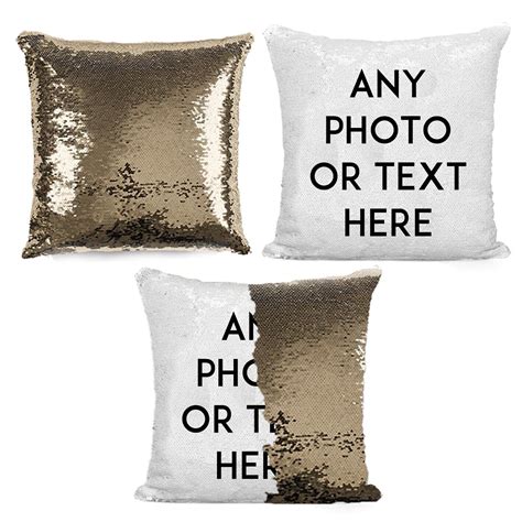 Personalised Sequin Cushion Magic Mermaid Any Photo Reveal Pillow Case