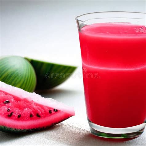 Glass Of Watermelon Juice Stock Illustration Illustration Of Food