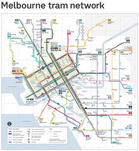 Transit Maps Official Map Melbourne Tram Network, 2021 - amums.blog