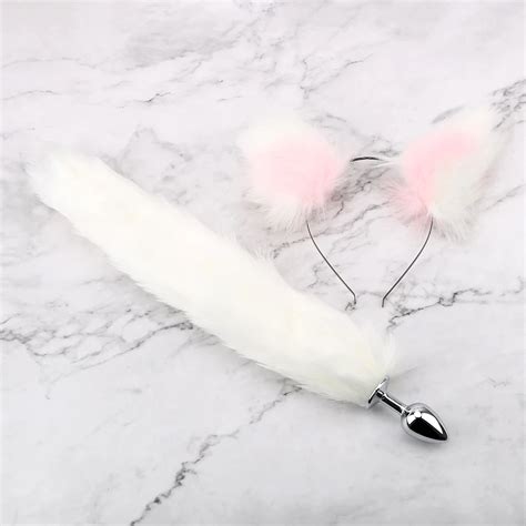 Plug Plug Anal Queue De Renard En M Tal Doux Avec Oreilles De Chat Serre T Te Stimulateur D