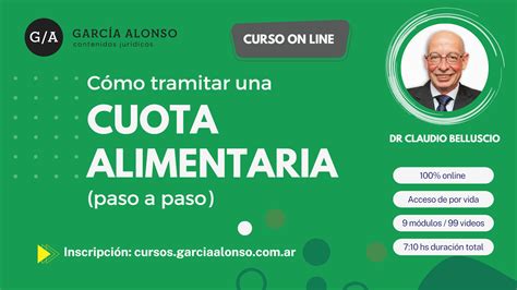 Curso Cómo tramitar una cuota alimentaria Cursos Garcia Alonso