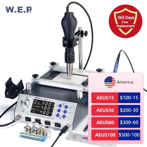 WEP W Program Controlled Solde Station Automatic Preheating Desolde Hot Air In BGA