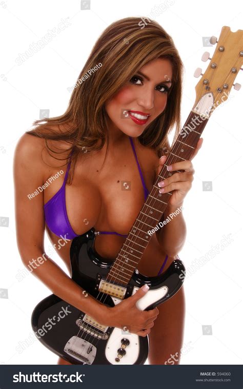 Sexy Latina Rock Roll Pinup Electric Stock Photo Shutterstock