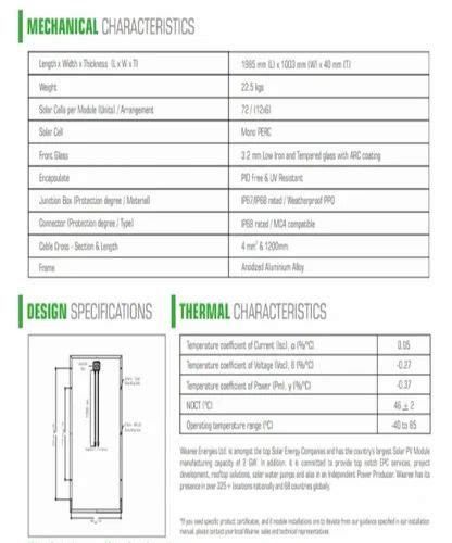 Waaree 395 W 24V Mono PERC Solar Panel At Rs 35 Watt Waaree Solar PV