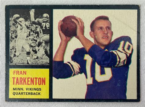 Lot Detail - Fran Tarkenton 1962 Topps Rookie Card