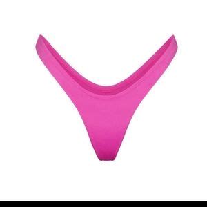 Skims Swim Skims Micro Tanga Bikini Bottoms Taffy Pink Poshmark