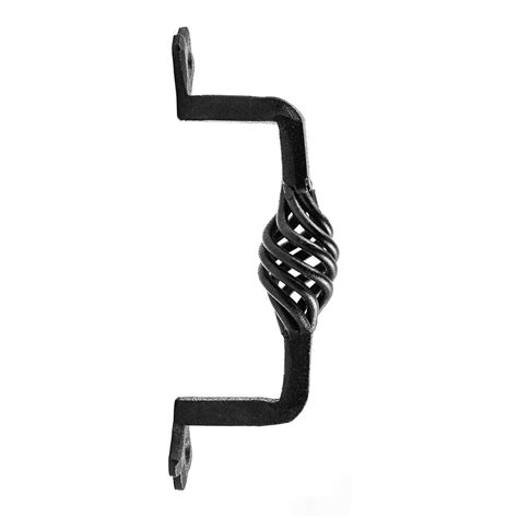 Black Birdcage Cabinet Door Pull 535 L Wrought Iron Handles Rust