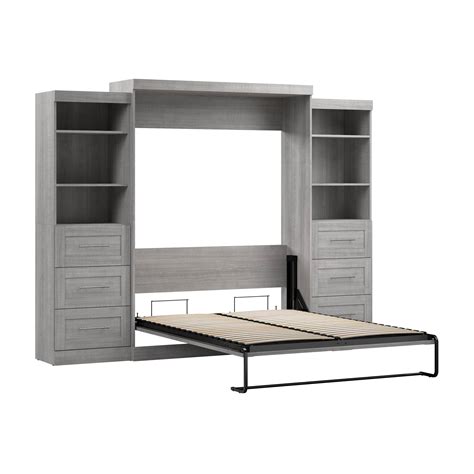 Modubox Pur 115 Queen Size Murphy Wall Bed With 2 Storage Units