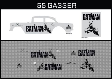 Hot Wheels Gasser Bat In Shadow Waterslide Printed White