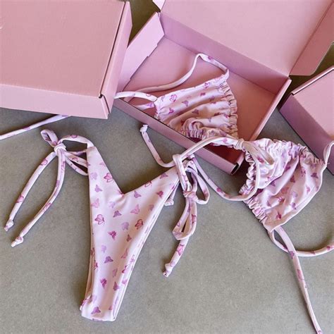 Split Bikini Swimsuit Solid On Luulla