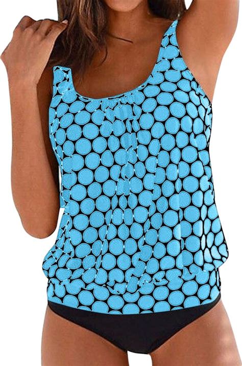 Generic Swimsuit 34D Women High Waisted Bikini Sexy Up Two Swimsuits Vintage Swimsuit Two Ruched