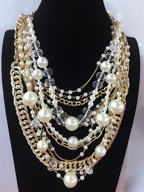 Trend Fashion Pearl Necklace Costume Imitation Pearl Chain Fashion ...