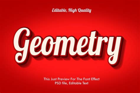premium psd geometry  text effect