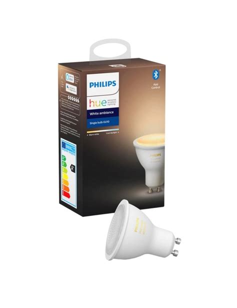 Philips Hue GU10 5.4cm Smart Light V2 5.7W LED Bulb Globe w/ Bluetooth ...