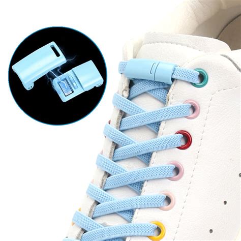 Color Magnetic Shoe Lace Lock Elastic Shoelaces Flat Simple