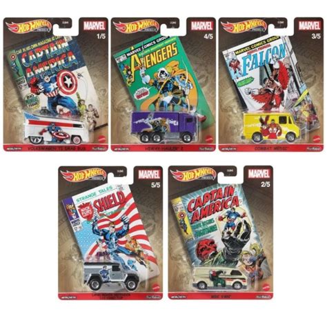 Hot Wheels Pop Culture Marvel Set De 5 Minis Shopee Brasil