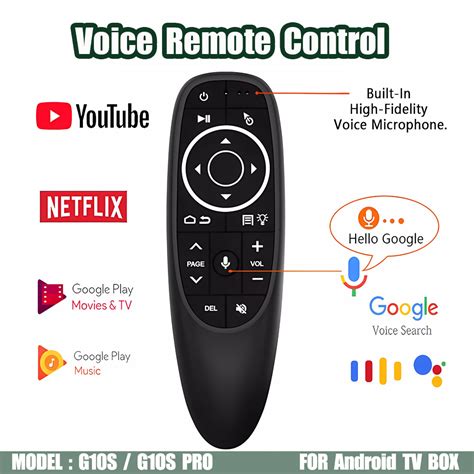 G10S G10S PRO Air Mouse Controle Remoto De Voz 2 4G Sem Fio IR