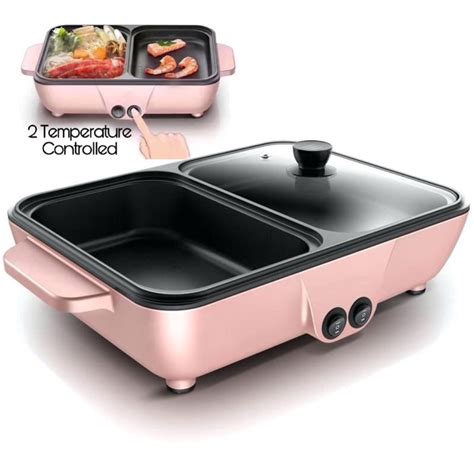 Teppanyaki Electric Bbq Grill Pan Steamboat Hot Pot Shabu Shabu Bbq Hotpot Pangrill Shopee