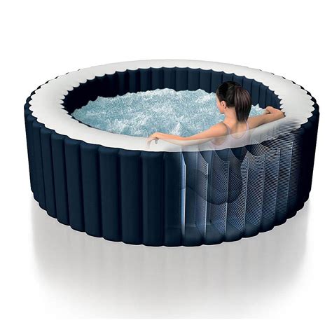 Best Buy Intex Purespa Portable Bubble Jet Spa Person Inflatable Round Hot Tub E