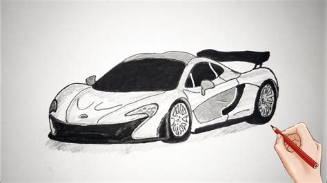 How To Draw Mclaren P1 Drawing Mclaren P1 Step By Step Youtube