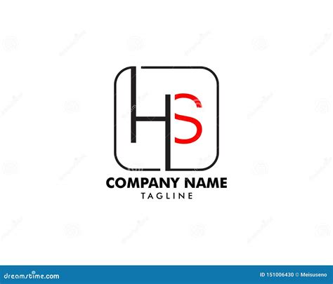 Letra Inicial HS Logo Template Design Ilustração do Vetor Ilustração