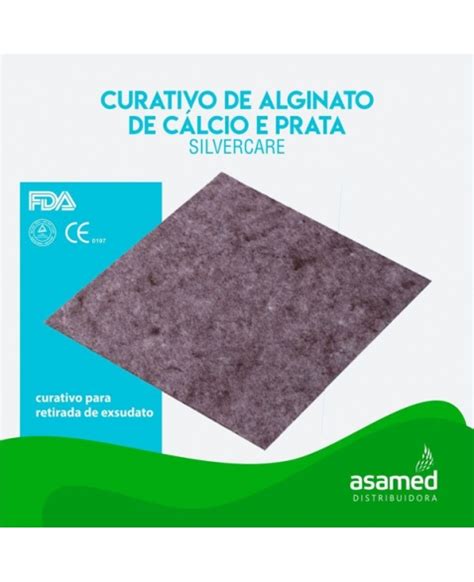 CURATIVO ALGINATO DE CALCIO C PRATA 10X10CM SILVERCARE VITAMEDICAL