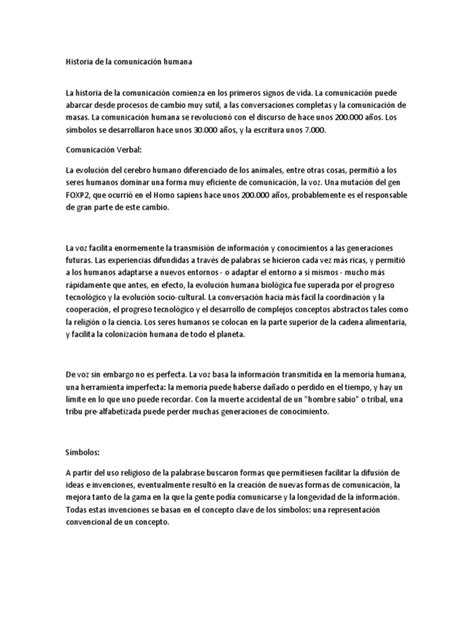 Historia De La Comunicacion Humana Pdf Cuneiforme Escritura