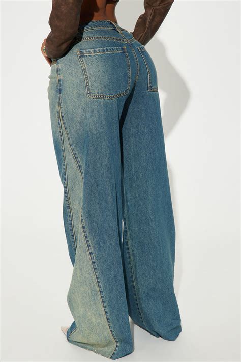 Thalia Tinted Baggy Jeans Medium Wash Fashion Nova Jeans Fashion