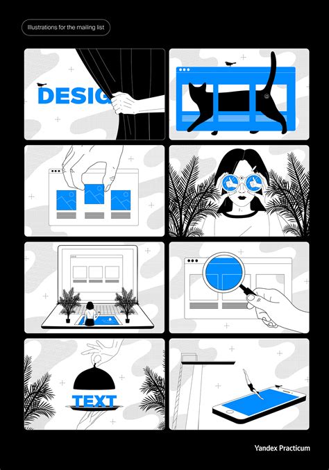 Illustrations for Yandex Practicum/ ID course :: Behance