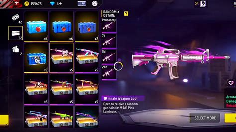 Skin M A Pink Laminate Weapon Loot Gan Kret Open Free Fire