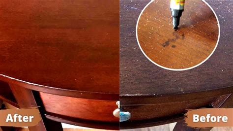 How To Fix Scratches On Wood Furniture Easy Fix Youtube