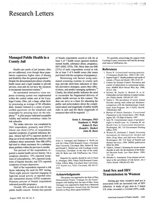 Pdf Anal Sex And Hiv Transmission In Women