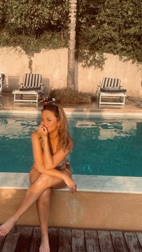 Emily Atack Flashes Her Abs In Crop Top Before Stripping Down To A Bikini Poolside The Sun