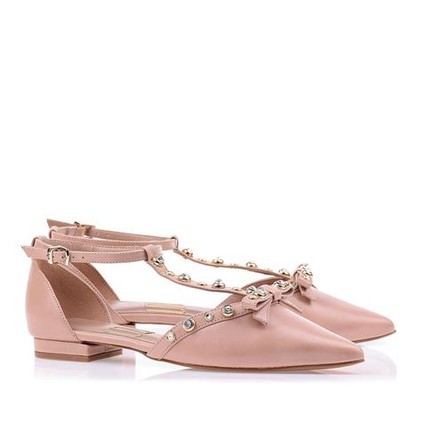 Sapatilha Couro Nude UZA Shoes Sapatos Femininos