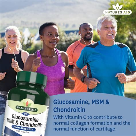 Natures Aid Glucosamine 500mg Msm 500mg Chondroitin 100mg With Vit C