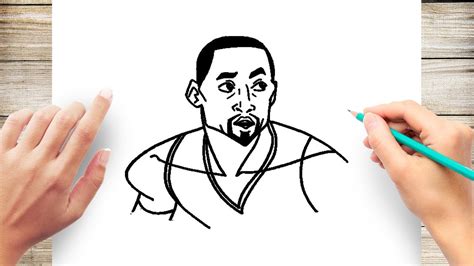 How To Draw Kobe Bryant Step By Step Youtube