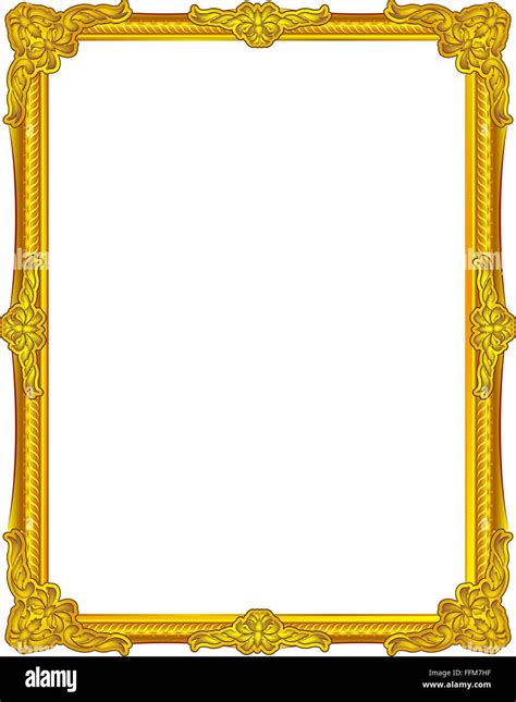 Download This Stock Image Gold Photo Frame With Corner Gold Frame