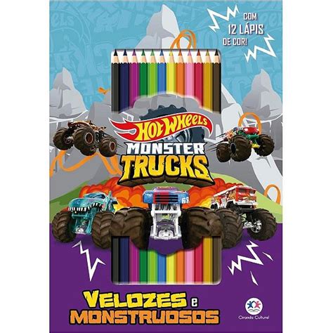 Livro Infantil Colorir HOT Wheels KIT Colorir Lápis TK Shopping A Maior Papelaria Online