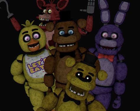 fnaf 1 animatronics. by Carlosparty19 on DeviantArt