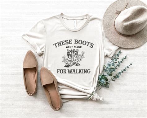 Boots Made for Walking Graphic Tee Shirt Western Country - Etsy